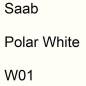 Preview: Saab, Polar White, W01.